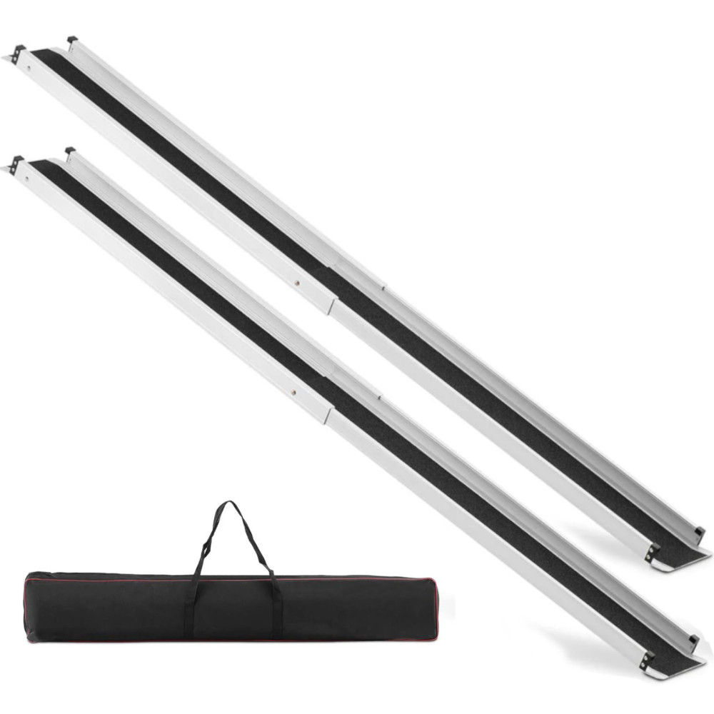 Ramp trailer railway rails Folded 120 x 19 cm - 2 pcs.