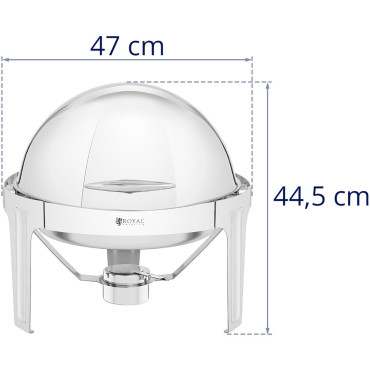 Aquecedor de mesa redondo para pasta com Rolltop 6 L Cobere
