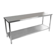 Tabella per ripiano inferiore in acciaio inox da tavolo da cucina 200x60cm