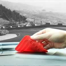 Base de silicone do portador universal do carro para o telefone preto