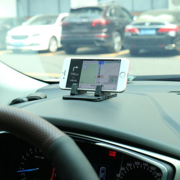 Universāls auto turētājs silikona bāze melnajam tālrunim