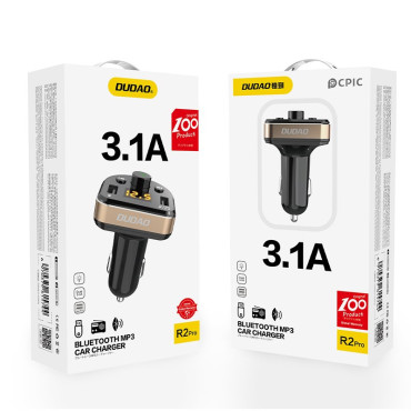 Transmissor FM MP3 Bluetooth Car Charger 2x USB Preto