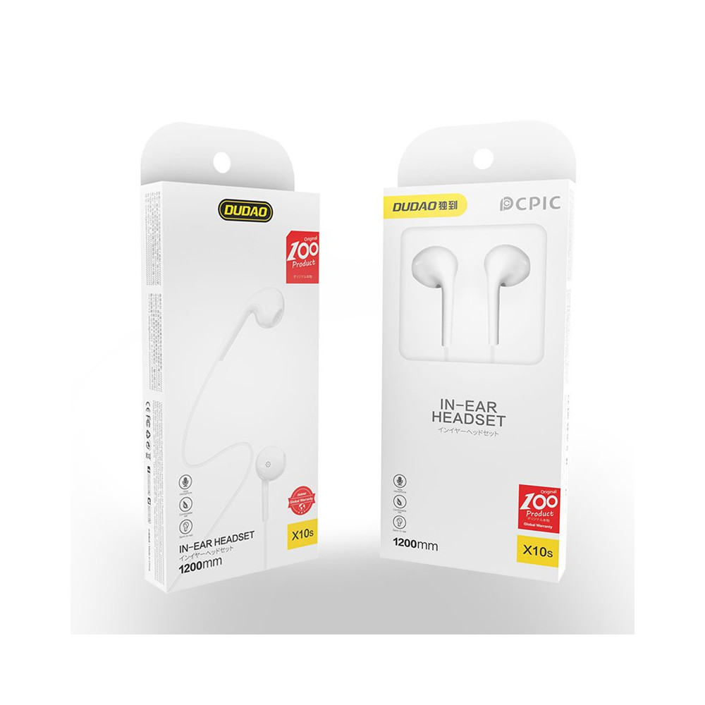 Headset X10s vezetékes mini jack fejhallgató 3.5mm Fehér