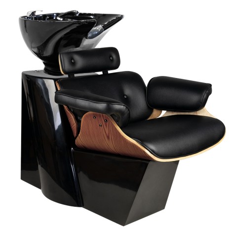 Pralna enota za frizerje Gabbiano Florencja črni oreh — stranski pogled