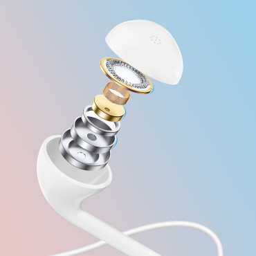 Hodetelefoner X10S Wired Mini Jack Hodetelefoner 3.5mm Hvit