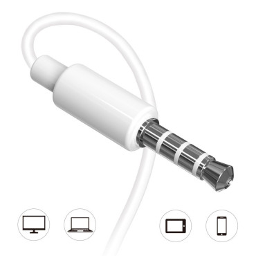 Headset X10s Wired Mini Jack Hovedtelefoner 3.5mm Hvid