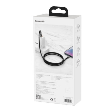 Kabel USB-C-kabel Hurtig lasting Strømlevering PD QC 100W 5A 1M SVART