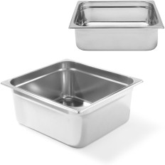 Recipiente GN 2/3 de aço inoxidável Profi linha alta. 100 mm - Hendi 801321