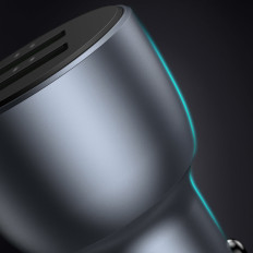 Φορτιστής γρήγορου αυτοκινήτου 2x USB 36W Γρήγορη φόρτιση SCP FCP AFC γκρι