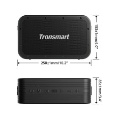 2in1 Trådlös Bluetooth-högtalare Max 80W med Powerbank Black