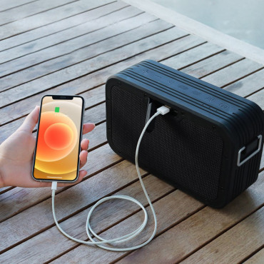2in1 Trådlös Bluetooth-högtalare Max 80W med Powerbank Black