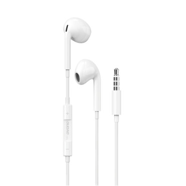 Káblové slúchadlá s minijackovým konektorom 3.5mm Biela