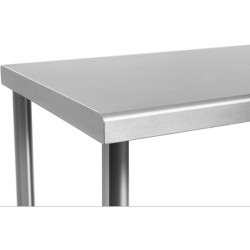 Tabela za kuhinjo WorkTop iz nerjavečega jekla Spodnji polici 200X60cm