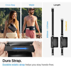 2in1 Conjunto de Sachê Renal à Prova D 'Água 22x15cm + Caixa de Telefone Preto