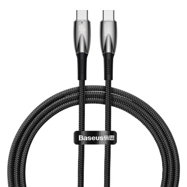 Trpežen elastični kabel za hitro nalaganje USB-C 100W 1M črna