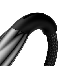 Izturīgs elastīgs kabelis ātrai ielādēšanai USB-C 100W 1m melns