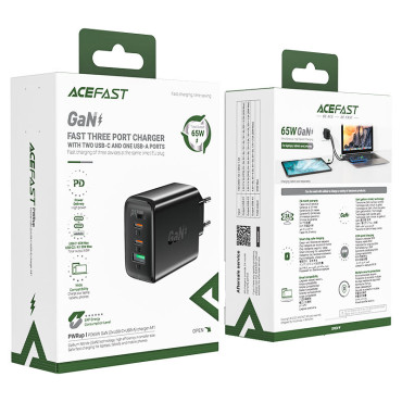 Fast Gan 2x USB-C USB-A PDS QC4 + 65W