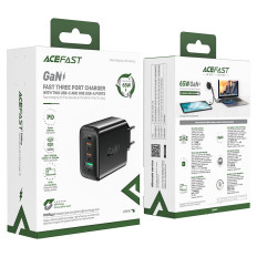 Fast Gan 2x USB-C USB-A PDS QC4 + 65W