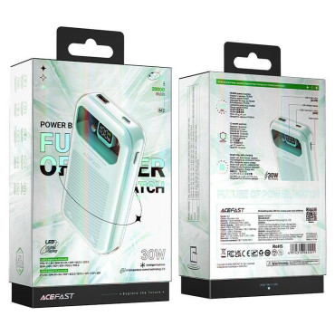 Powerbank 20000mAh Sparkling Series Quick Laddar 30W QC AFC FCP SCP Green