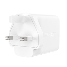 Omrežni nakladalnik English Plug UK GAN 65W 1x USB 2x USB-C PD WHITE