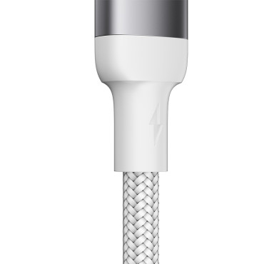 Odolný kábel pre iPhone A10 série v skle USB-C - blesk 20w 2m biele