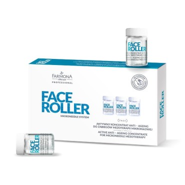 Farmona Face Roller aktivni koncentrat proti staranju za microneedle mezoterapijo 5x5ml — embalaža