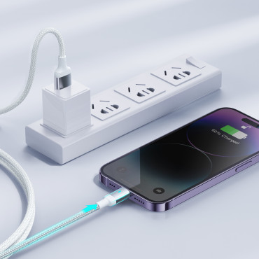 Cable de cable para iPhone A10 Series USB - Lightning 2.4A 2m Blanco