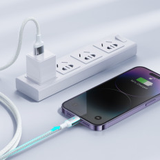 Cable de cable para iPhone A10 Series USB - Lightning 2.4A 2m Blanco