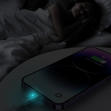 Kabelkabel för iPhone A10-serien USB - Lightning 2.4a 2m vit