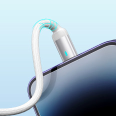 Cable de cable para iPhone A10 Series USB - Lightning 2.4A 2m Blanco