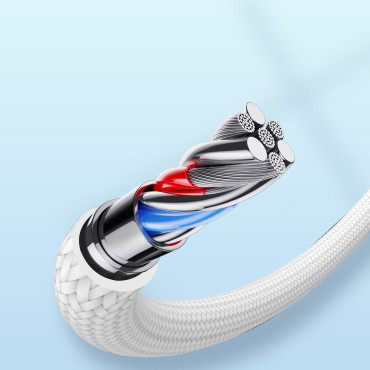 Cable de cable para iPhone A10 Series USB - Lightning 2.4A 2m Blanco