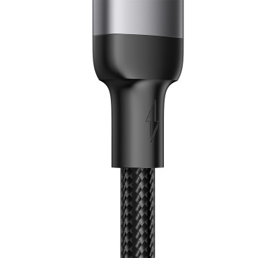 Kabeļu kabelis iPhone A10 Series USB - Zibens 2.4a 1.2m Black