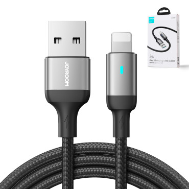 Kabelski kabel za iPhone A10 serije USB - Lightning 2.4a 1.2m Črna