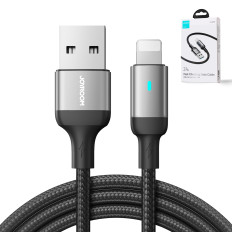 Kabeļu kabelis iPhone A10 Series USB - Zibens 2.4a 1.2m Black