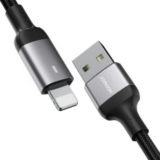 Kabeļu kabelis iPhone A10 Series USB - Zibens 2.4a 1.2m Black