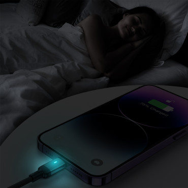 Kábelkábel az iPhone A10 sorozatú USB - Lightning 2.4a 1.2m fekete
