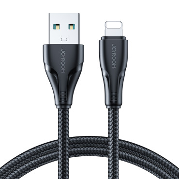 Kábelkábel iPhone-hoz Surpass sorozat USB - villám 2.4a 2m fekete