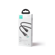 Kábelkábel iPhone-hoz Surpass sorozat USB - villám 2.4a 2m fekete