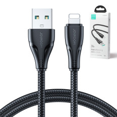Kábelkábel iPhone-hoz Surpass sorozat USB - villám 2.4a 2m fekete