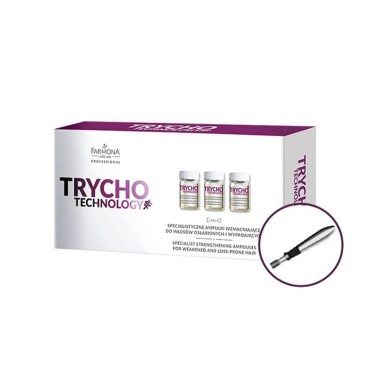Ampollas fortalecedoras Farmona Trycho Technology Specialist para cabello debilitado y que se cae 10x5ml — empaque