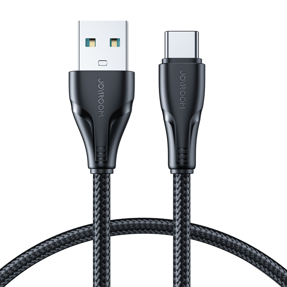 Kabel Surpass Sear Series USB - USB-C voor snel laden 3A 1.2m zwart