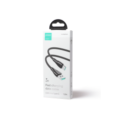 Kabel Surpass Sear Series USB - USB-C voor snel laden 3A 1.2m zwart