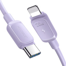 Kabeļu vads iPhone USB-C - Zibens 20W 1.2m Violet