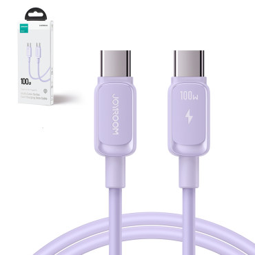 Kabelinė USB-C kabelis - USB-C 100W 1.2m violetinė