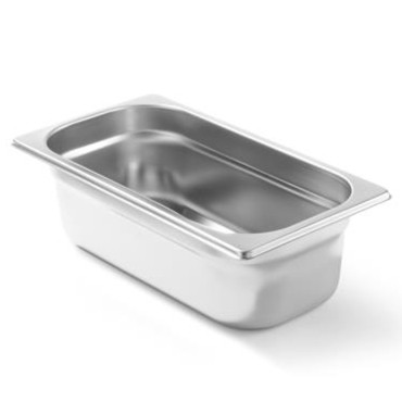 Linha de aço inoxidável de aço inoxidável GN 1/3 de contêiner. 100 mm - Hendi 801529