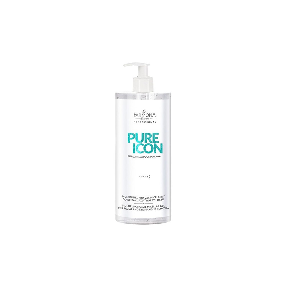 Farmona pure icon multifunctional micellar gel for face and eye make-up removal 500ml — front view