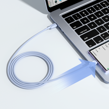 Kabel-USB-C-Kabel - USB-C 100W 1.2m Blau
