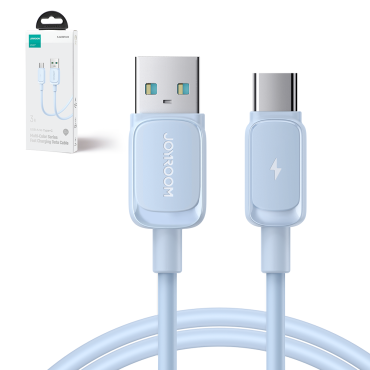 Kabel USB-A-kabel - USB-C 3a 1.2m Blå
