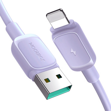 Kabelska žica za iPhone USB-A - Lightning 2.4a 1.2m Violet