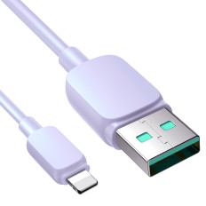 Καλώδιο καλωδίου για το iPhone USB-A - Lightning 2.4a 1.2m βιολετί